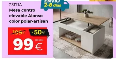 Mesa Centro Elevable Alonso Color Polar-Artisan 23171A