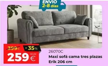Maxi Sofá Cama Tres Plazas Erik 26070C