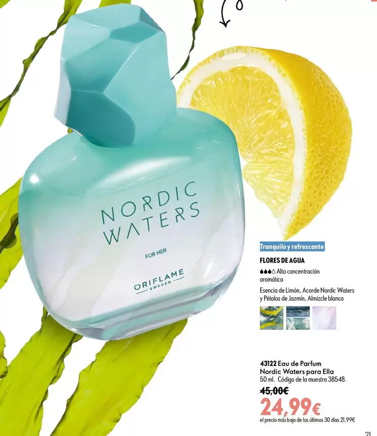 Oriflame - Nordic Waters Para Ella Eau De Parfum