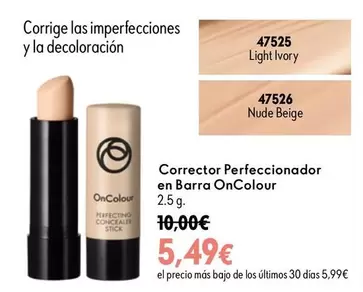 Corrector Perfeccionador En Barra Oncolour