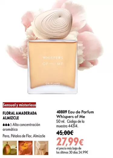 Oriflame - Whispers Of Me Eau De Parfum Floral Amaderada Almizcle