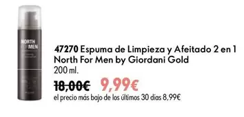 Gold - Espuma De Limpieza Y Afeitado 2 En 1 North For Men By Giordani