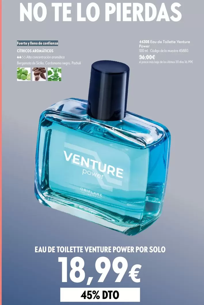 sicilia - Eau De Toilette Venture Power Por Solo