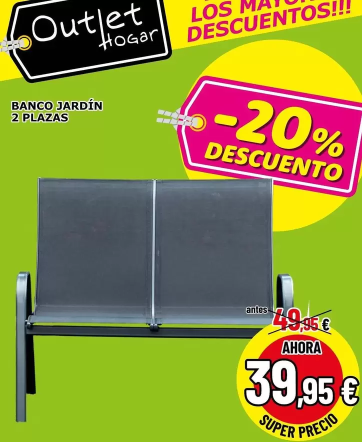 Banco Jardín 2 Plazas