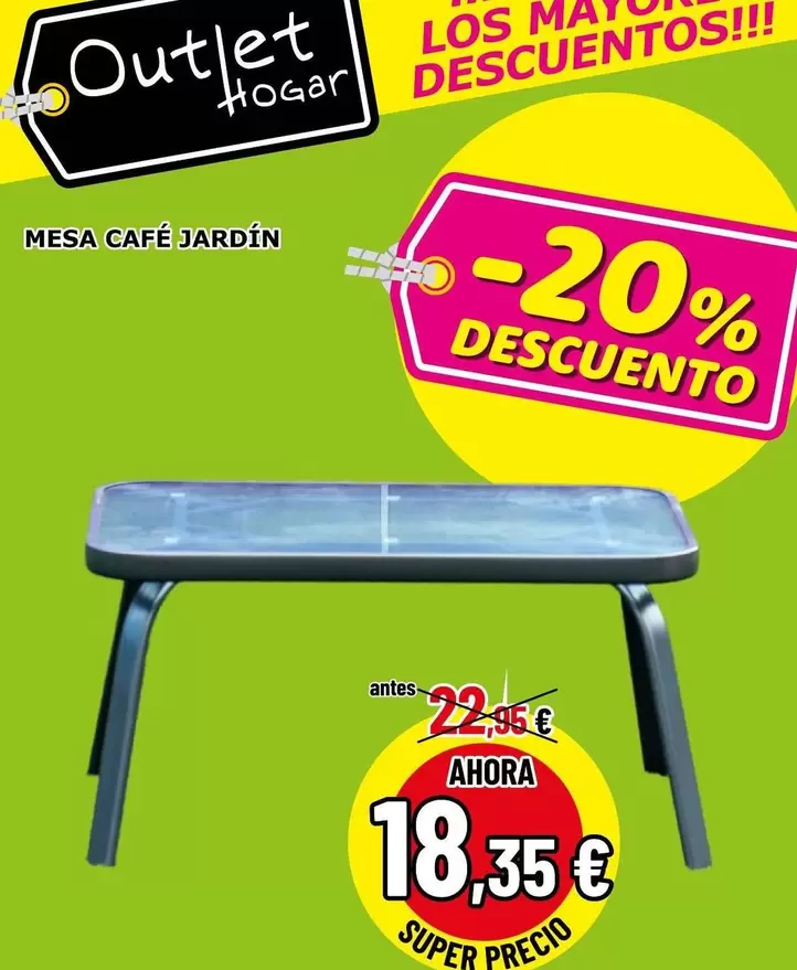 Mesa Cafe Jardín