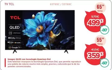 TCL - Tv Qled 65t69c/55t69c