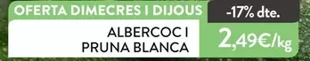 Albercoci Pruna Blanca