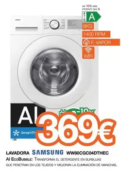 Samsung - Lavadora Ww80cgc04dthec