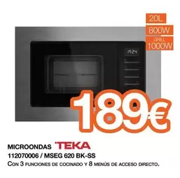 Teka - Microondas MSEG 620 BK-SS