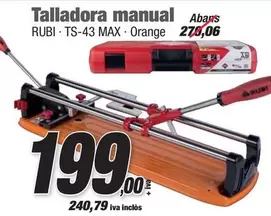 Rubi - Talladora Manual TS-43 Max Orange