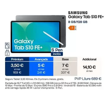 Samsung - Galaxy Tab S10 FE+