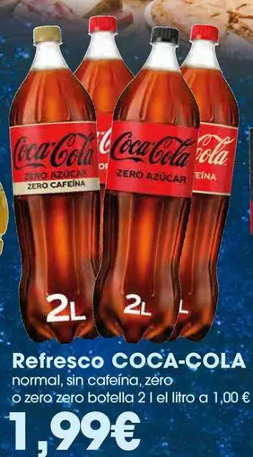 Coca-Cola - Refresco Normal, Sin Cafeina, Zero O Zero Zero Botella