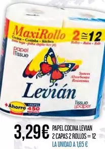 levian - Papel Cocina 2 Capas 2 Rollos