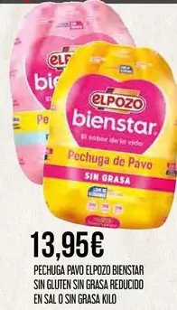 elpozo - Pechuga Pavo Bienstar Sin Gluten Sin Grasa Reducido En Sal O Sin Grasa