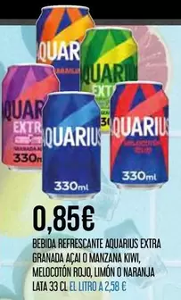 Aquarius - Bebida Refrescante Extra Granada Acai O Manzana Kiwi, Melocoton Rojo Limon O Naranja