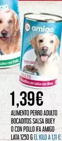 ifa amigo - Alimento Perro Adulto Bocaditos Salsa Buey O Con Pollo