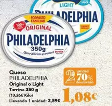 Philadelphia - Queso Original O Light Tarrina