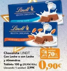 Lindt - Chocolate Con Leche O Con Leche Y Almendras
