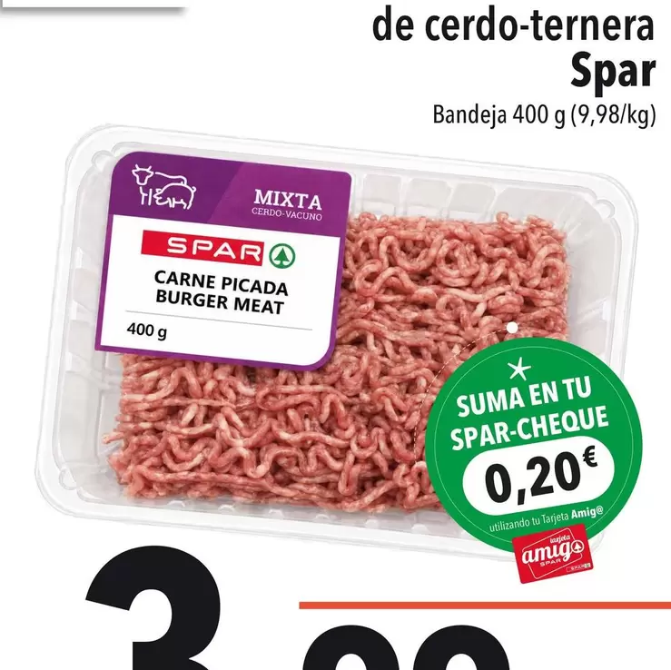 Spar - Carne Picada Burger Meat