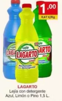 Lagarto - Lejía Con Detergente Azul, Limón O Pino