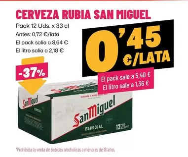 San Miguel - Cerveza Rubia