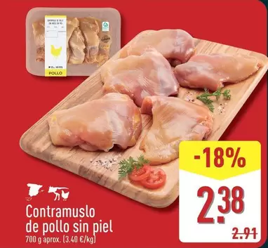 Contramuslo De Pollo Sin Piel