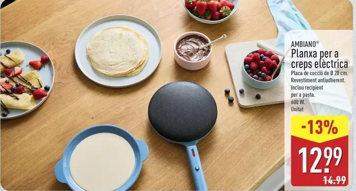 Ambiano - Planxa Per A Creps Electrica
