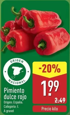 Pimiento Dulce Rojo