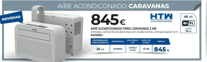 HTW - Aire Acondicionado Para Caravanas 2 KW