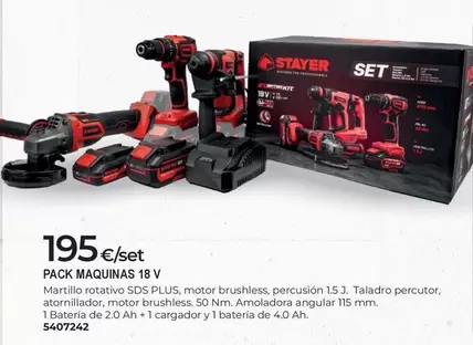 Stayer - Pack Maquinas 18 V