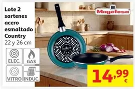 Magefesa - Lote 2 Sartenes Acero Esmaltado