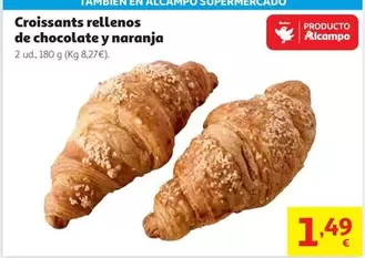 alcampo - Croissants Rellenos De Chocolate Y Naranja