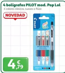 Pilot - 4 Boligrafos Mod. Pop Lol