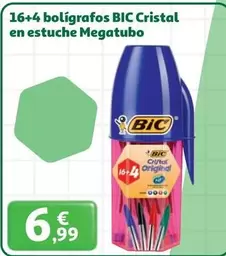 BIC - 16+4 Boligrafos Cristal En Estuche Megatubo