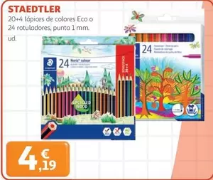 Staedtler - 20+4 Lápices De Colores Eco O 24 Rotuladores, Punta 1 Mm.