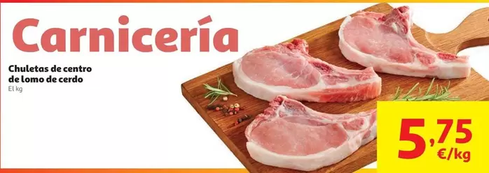 Chuletas De Centro De Lomo De Cerdo