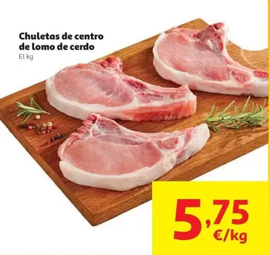 Chuletas De Centro De Lomo De Cerdo