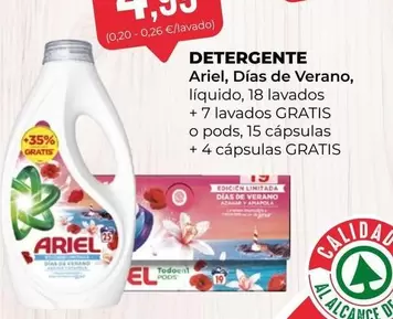 Ariel - Detergente Días De Verano, Líquido O Pods