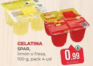 Spar - Gelatina Limón O Fresa