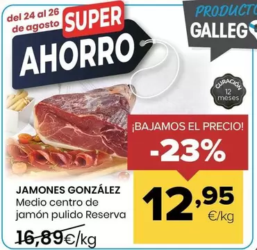 Jamones González - Medio Centro De Jamon Pulido Reserva