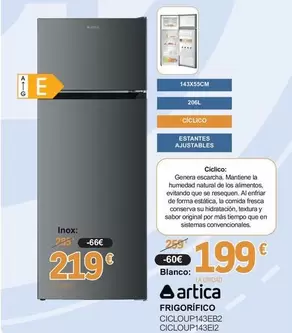 Artica - Frigorífico CICLOUP143EB2 CICLOUP143E12