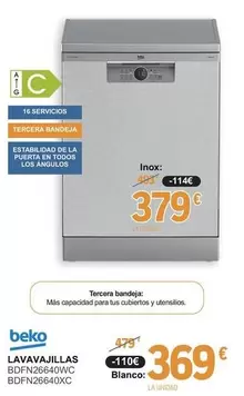 Beko - Lavavajillas BDFN26640WC BDFN26640XC