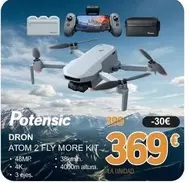 Potensic - Dron Atom 2 Fly More Kit
