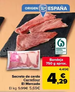 carrefour - Secreto De Cerdo El Mercado
