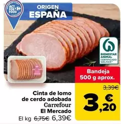 carrefour - Cinta De Lomo De Cerdo Adobada El Mercado