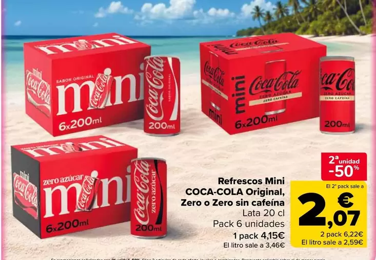 Coca-Cola - Refrescos Mini Original, Zero O Zero Sin Cafeina