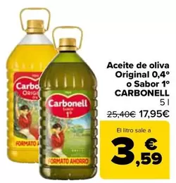 Carbonell - Aceite De Oliva Original 10,4° O Sabor 1°