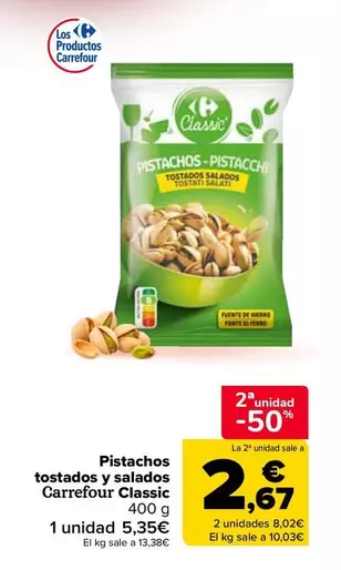 carrefour - Pistachos Tostados Y Salados