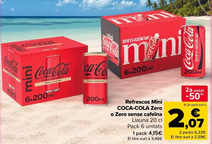 Coca-Cola - Refrescos Mini Zero O Zero Sense Cafeína