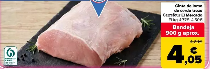 carrefour - Cinta De Lomo De Cerdo Trozo